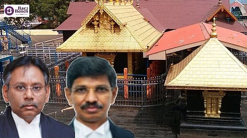 Sabarimala temple with Justice Anil K Narendran and Justice PG Ajithkumar