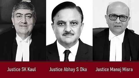Justice Abhay S Oka, Justice Sanjay Kaul, and Justice Manoj Misra
