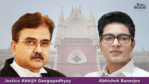 TMC leader Abhishek Banerjee and Justice Abhijit Gangopadhyay