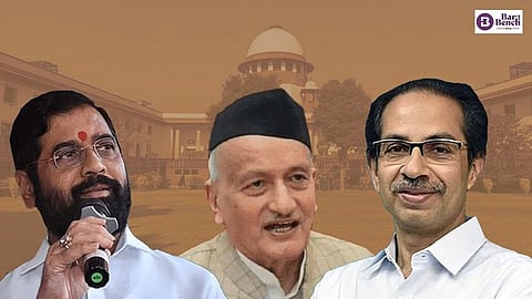 Bhagat Singh Koshyari, Eknath Shinde and Uddhav Thackeray
