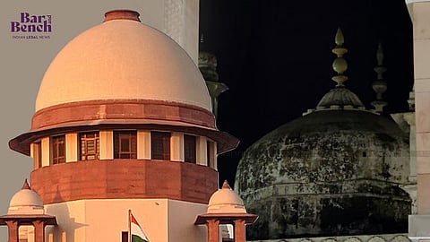 Supreme Court (left) and Gyanvapi Mosque (right)