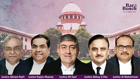 Justice Vikram Nath, Justice S Khanna, Justice SK Kaul, Justice A S Oka, Justice JK Maheshwari