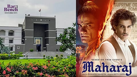 Gujarat High Court with Maharaj Movie poster