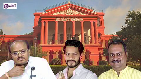 Union Minister H D Kumraswamy, Nikhil Kumaraswamy, JDS MLA Suresh Babu and Karnataka HC