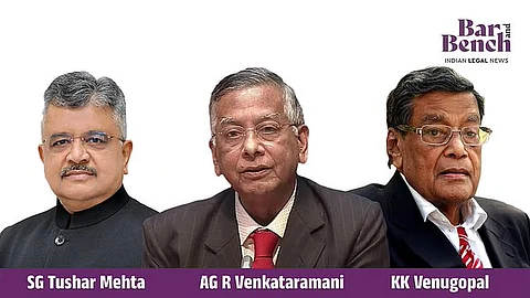 SG Tushar Mehta AG R Venkataramani, and KK Venugopal