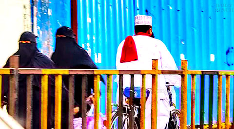 Muslim man and women