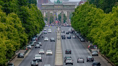 Berlin, traffic, blue sky, Germany