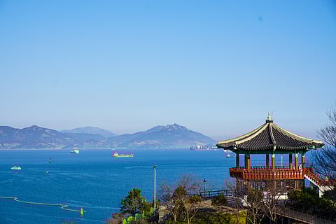 Yeosu, pavilion, tankers, South Korea