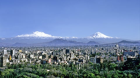 Mexico City, panoramic picture, mountains