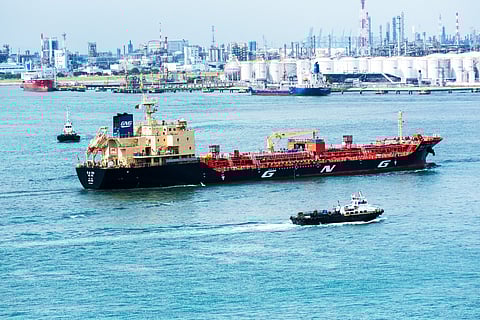 Singapore, refinery, storage tanks, vessel