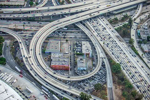 USA, highway, interchange, traffic