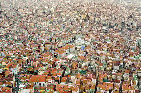 Istanbul, houses, red roofs