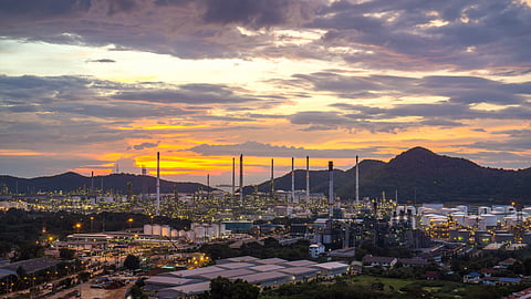 Sri Racha, refinery, Thailand, sunset