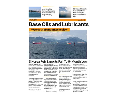 Front cover of Base Oils and Lubricants: Weekly Global Market Review - 20 Mar '26