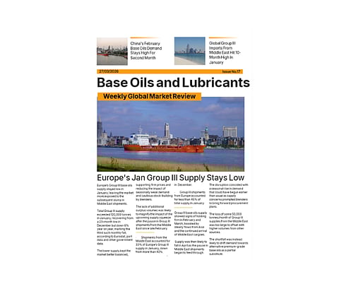 Front cover of Base Oils and Lubricants: Weekly Global Market Review - 27 Mar '26