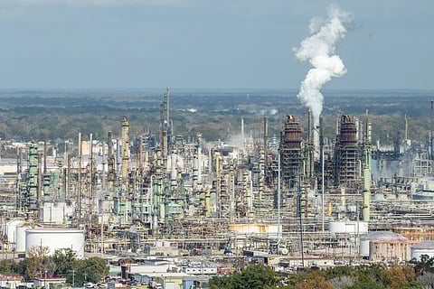 Photo of oil refinery in Louisiana, US