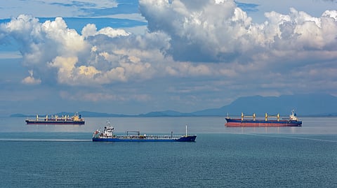 Photo of vessels in Malacca Strait