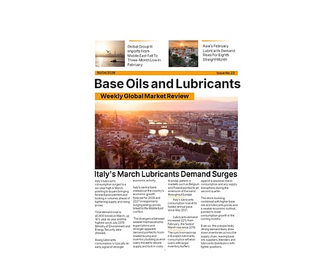 Front cover of Base Oils and Lubricants: Weekly Global Market Review - 30 April '26