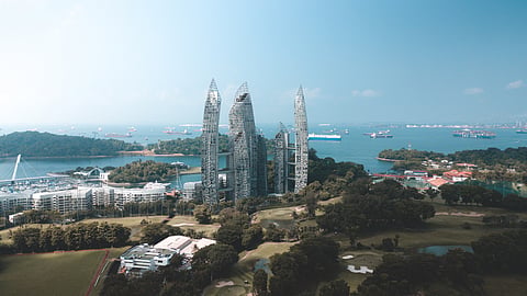 Photo of Singapore and vessels