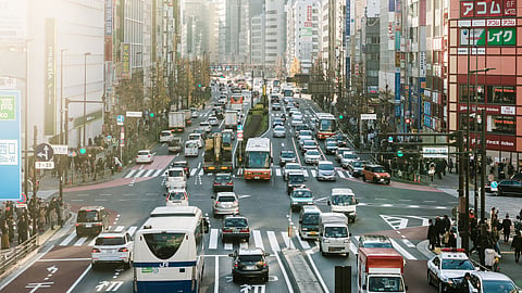 Photo of traffic in Tokyo