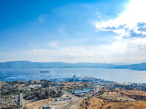 Photo of refinery at Corinth, Greece