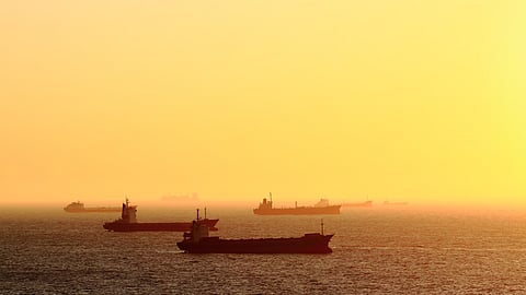 Photo of vessels in waters off Kaohsiung, Taiwan