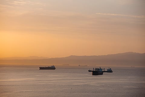 Photo of vessels in waters near Gibraltar