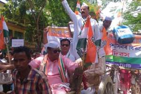 মূল্যবৃদ্ধির বিরুদ্ধে বিশ্বনাথ কংগ্ৰেসের প্ৰতিবাদ