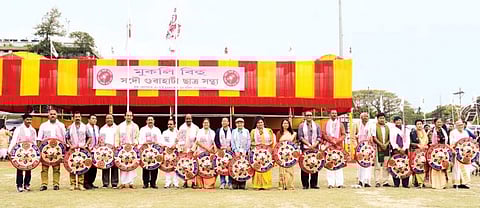 জাজেস ময়দানে গুয়াহাটি ছাত্ৰ সংস্থার উদ্যোগে উন্মুক্ত বিহু