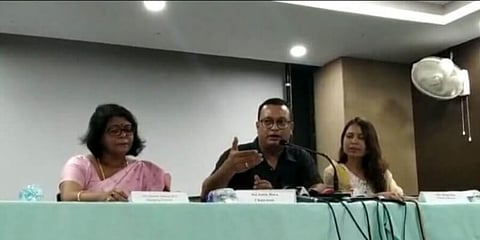 অসম চলচ্চিত্ৰ অর্থ নিগমের অধ্যক্ষ যতীন বরার সাংবাদিক সম্মেলন