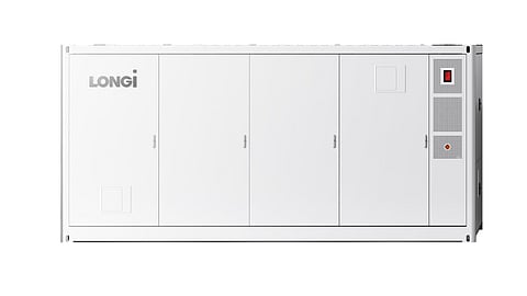 LONGiBank 2.0 liquid-cooled LFP battery energy storage containers supplied by LONGi for RWE's 300 MWh utility-scale solar and storage project in Italy.