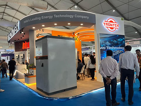 Trontek stand at REI Expo 2026 with an orange Trontek sign.