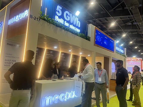 Mecpower Solutions stand B-217 at REI Expo 2026 with a 5 GWh Built for Storage.