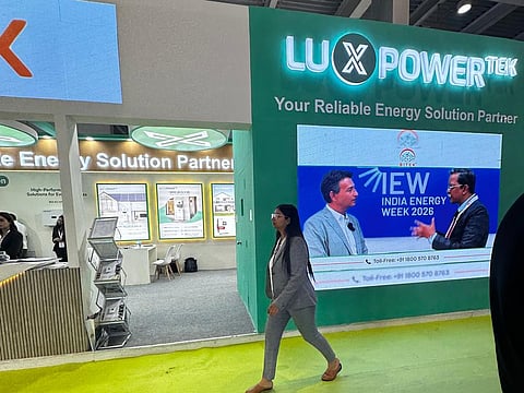 Luxpower Tek stand at REI Expo 2026 with a green LUXPOWER TEK sign.
