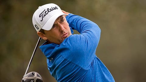 FILE - In this Nov. 18, 2018 file photo Charles Howell III watches his drive off the second tee during the final round of the RSM Classic golf tournament in St. Simons Island, Ga. Howell’s victory made him eligible to start the year on Maui for the first time in 11 years. (AP Photo/Stephen B. Morton, file)