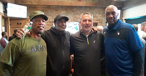 From left: Mark Macon, Nate Blackwell, Mike Vreeswyk, Tim Perry . . . As they say, one picture is worth 7,335 Temple Owl points.
