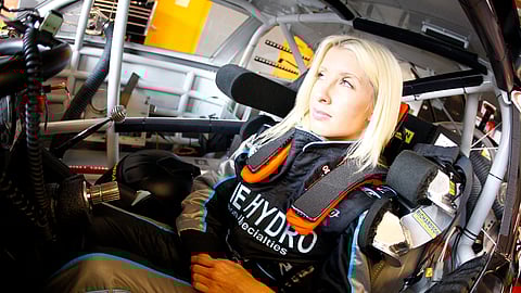 NASCAR Truck Driver Angela Ruch.