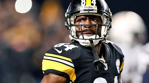 In this Dec. 2, 2018, file photo, Pittsburgh Steelers wide receiver Antonio Brown (84) plays against the Los Angeles Chargers in an NFL football game in Pittsburgh. (Don Wright)