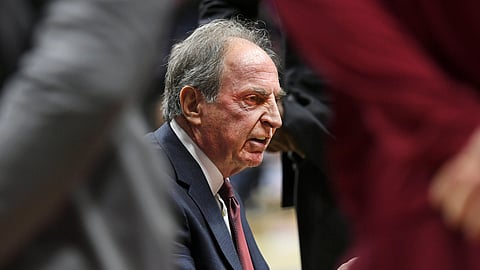 Fran Dunphy coaches Temple in the second half of his last regular season road game at Connecticut Thursday (Stephen Dunn)