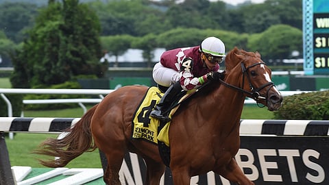 Sower, running in The Jersey Girl at Belmont, last June 10, is Mick’s pick today in the Correction Stakes.