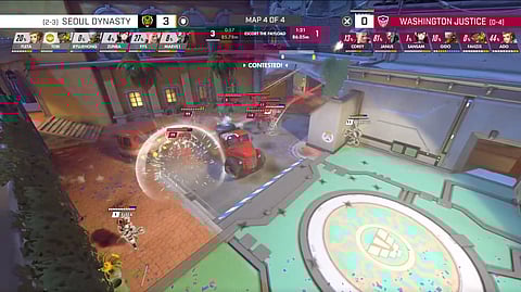 The Washington Justice battle Seoul Dynasty in Saturday action. 