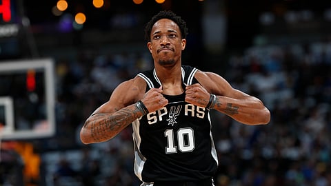 San Antonio Spurs guard DeMar DeRozan.