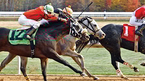 Racing at Mahoning Valley in Ohio.