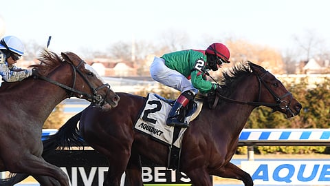 Blindwillie McTell winning the Rego Park at Aqueduct in January.