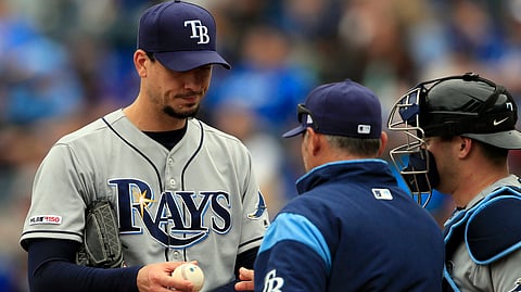 Atlanta Braves pitcher Charlie Morton when he was with the Rays.