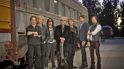 Foreigner. Tom Gimbel is on far left. 