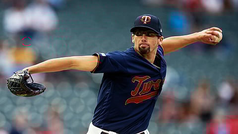 Twins’ Devin Smeltzer throws in his major league debut against the Brewers on May 28 (Jim Mone)