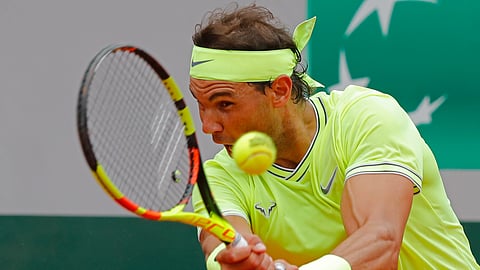 Spain’s Rafael Nadal will be in action against Aussie John Millman Tuesday, Aug. 27, 2019, at the U.S. Open. (AP Photo/Michel Euler)