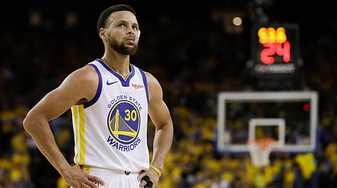 Warriors guard Stephen Curry Game 3 on June 5 (Ben Margot)