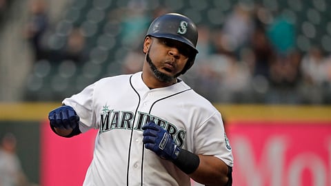 Seattle Mariners’ Edwin Encarnacion, a longtime Yankee killer, is reportedly being traded to the Bronx Bombers. (AP Photo/Mark J. Terrill)
